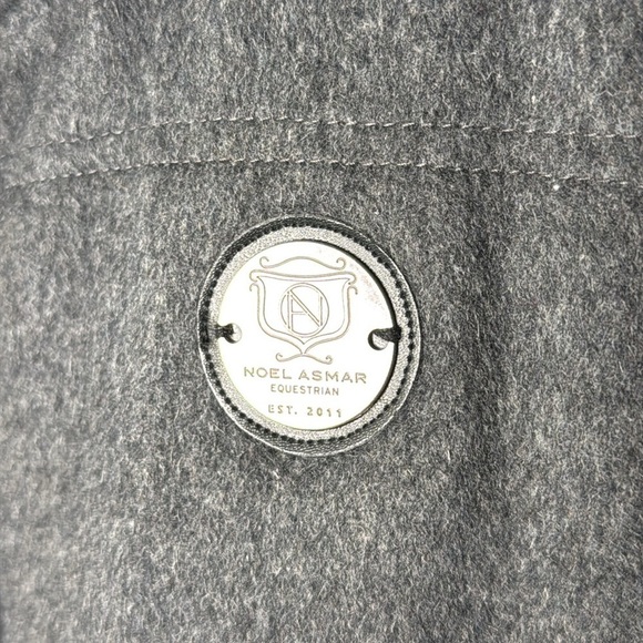 Noel Asmar Equestrian Gray Wool High Collar Equestrian Vest Women's Size XL EUC - Picture 3 of 9